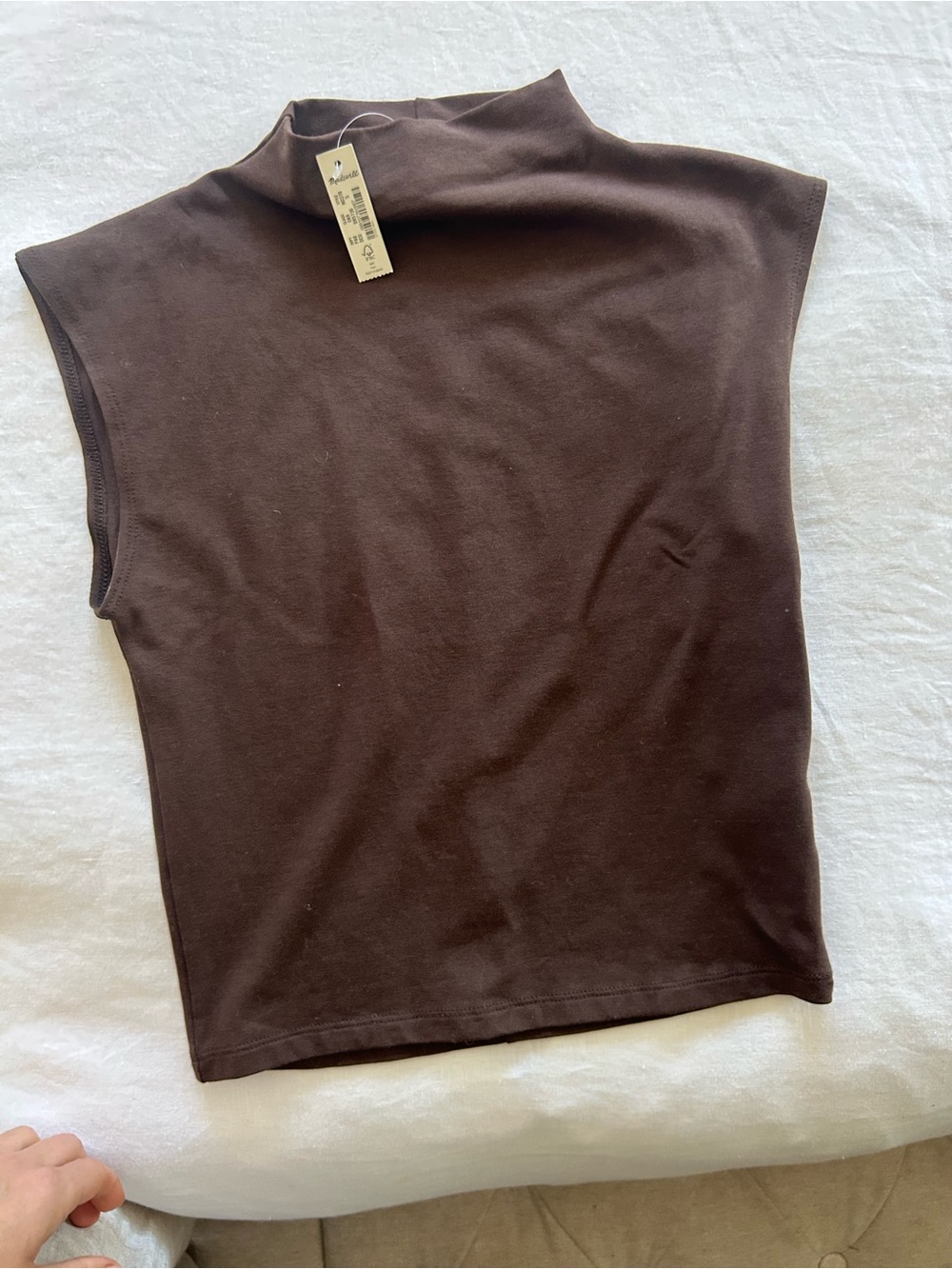 ** New with Tags - Madewell Women's Sleeveless Mock Neck Top - Brown